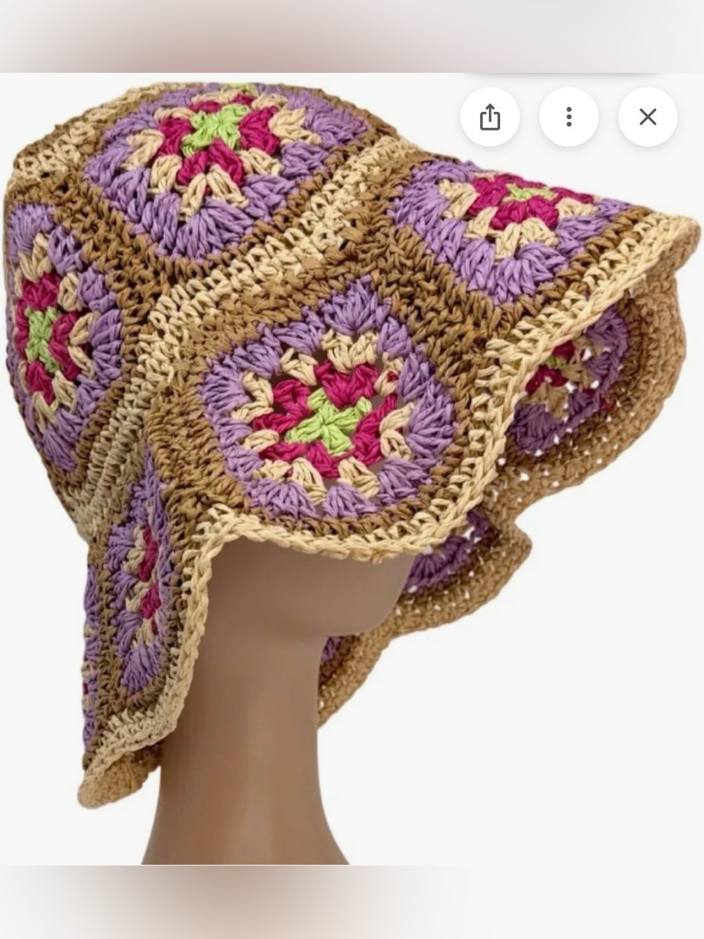 BCBGeneration Crochet Multi-Color bucket hat